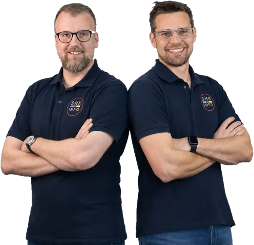 Marcel von Zons und Marco Rzeski von SHK INFO